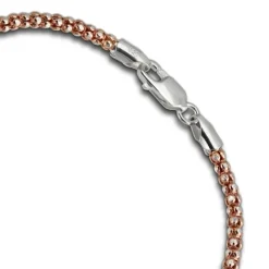 SilberDream Armband Himbeerkette rose vergoldet 925er Silber Damen 19cm SDA2269E