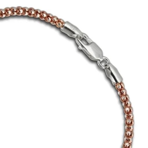 SilberDream Armband Himbeerkette rose vergoldet 925er Silber Damen 19cm SDA2269E