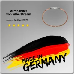SilberDream Armband Himbeerkette rose vergoldet 925er Silber Damen 19cm SDA2269E