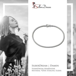 SilberDream Armband Himbeerkette 925er Sterling Silber Damen 20cm SDA2180J