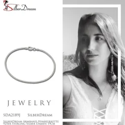 SilberDream Armband Himbeerkette 925er Sterling Silber Damen 19cm SDA2189J