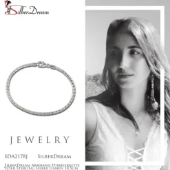 SilberDream Armband Himbeerkette 925er Sterling Silber Damen 18,5cm SDA2178J