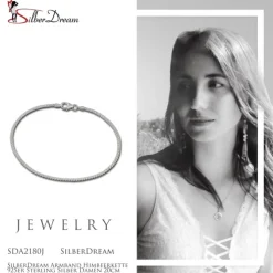 SilberDream Armband Himbeerkette 925er Sterling Silber Damen 20cm SDA2180J