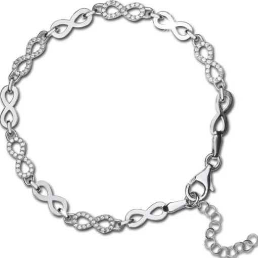 SilberDream Armband -Infinity- 925 Silber poliert Zirkonia ca. 21cm SDA4796W