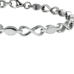 SilberDream Armband Infinite 925 Silber glanz matt 19cm SDA4802M