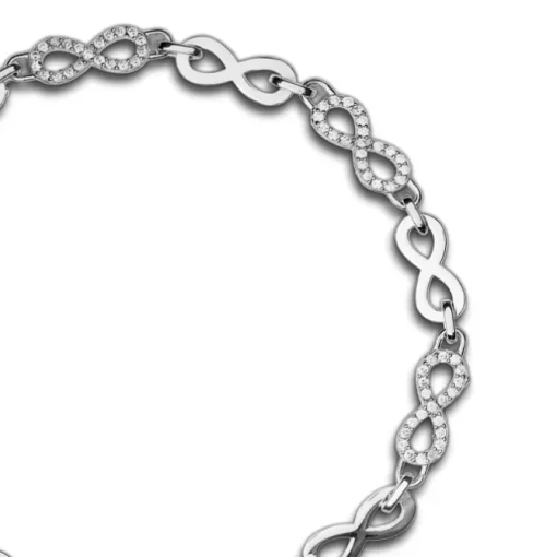 SilberDream Armband -Infinity- 925 Silber poliert Zirkonia ca. 21cm SDA4796W