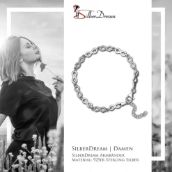SilberDream Armband -Infinity- 925 Silber poliert Zirkonia ca. 21cm SDA4796W