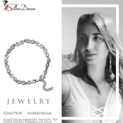 SilberDream Armband -Infinity- 925 Silber poliert Zirkonia ca. 21cm SDA4796W