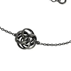 SilberDream Armband Knoten 925 Silber geschwärzt Damen 18cm - 21cm SDA1128S