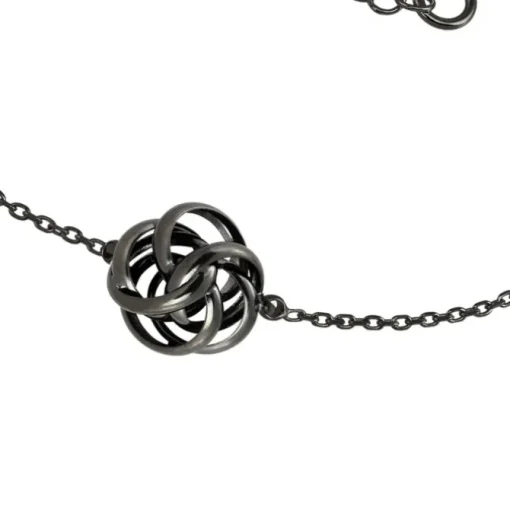 SilberDream Armband Knoten 925 Silber geschwärzt Damen 18cm - 21cm SDA1128S