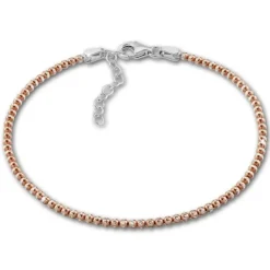 SilberDream Armband Kugeln rose 925 Sterling Silber Damen 18cm - 21cm SDA1108E