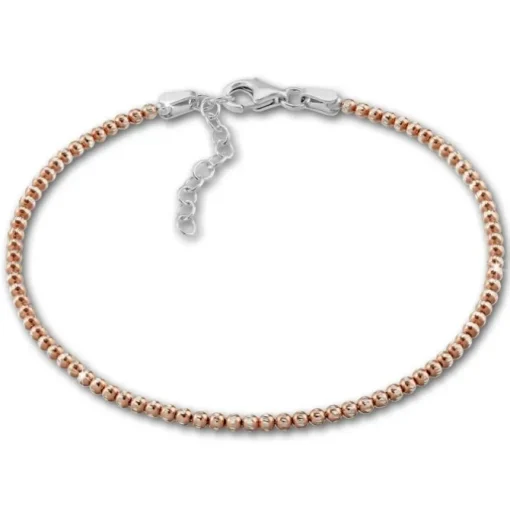 SilberDream Armband Kugeln rose 925 Sterling Silber Damen 18cm - 21cm SDA1108E