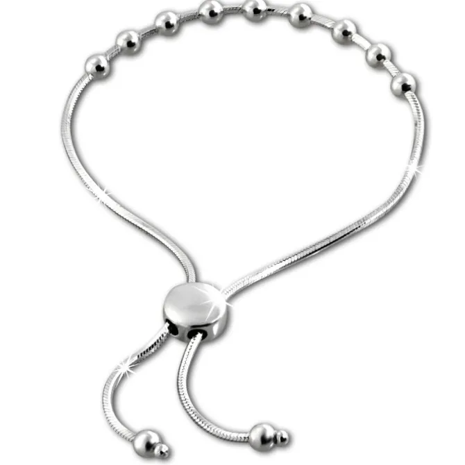 SilberDream Armband Kugelkette Zugverschluss 925er Silber Damen SDA7002J