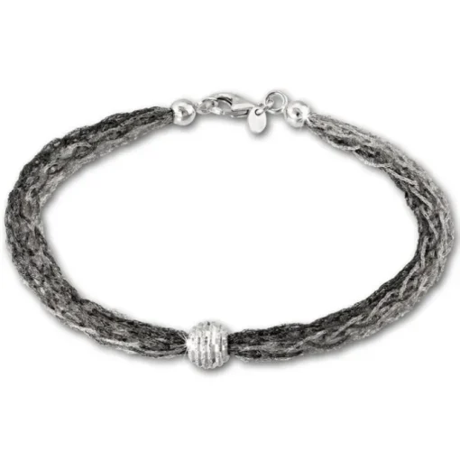 SilberDream Armband Kugel geschwärzt 925 Silber Damen 20,5cm SDA1001K
