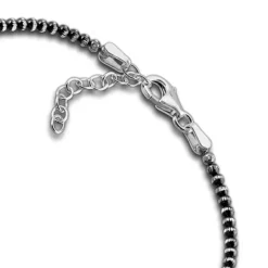 SilberDream Armband Kugeln geschwärzt 925 Silber Damen 18cm - 21cm SDA1108K