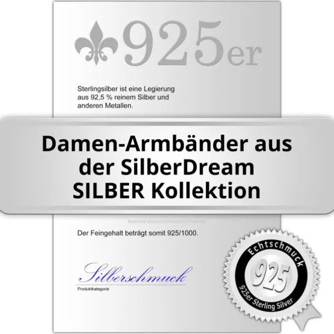 SilberDream Armband Kugelkette Zugverschluss 925er Silber Damen SDA7002J