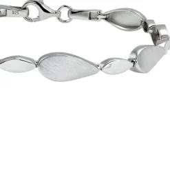 SilberDream Armband Leaves 925 Silber glanz matt 19cm SDA4804M