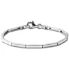SilberDream Armband Line matt/glänzend 925 Sterling Silber 18,5cm SDA452J