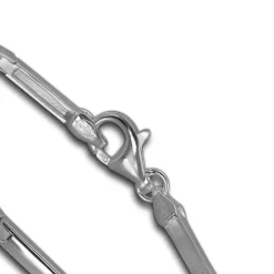 SilberDream Armband Line matt/glänzend 925 Sterling Silber 18,5cm SDA452J