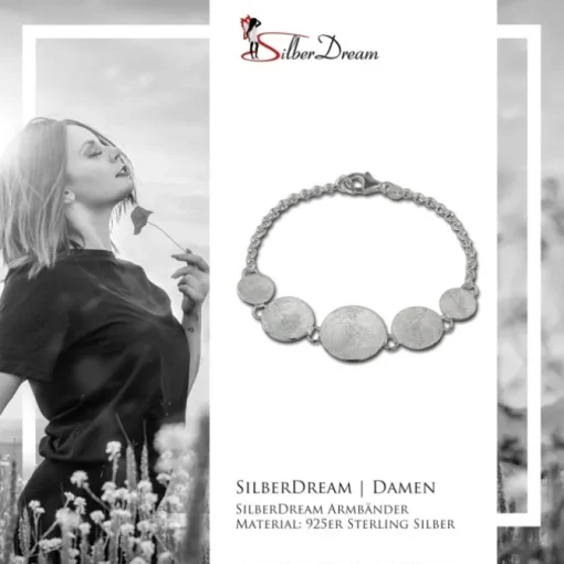 SilberDream Armband Linse 925 Sterling Silber Damen 19cm SDA426
