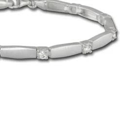 SilberDream Armband matt Zirkonia weiß 925er Silber 18,8cm Damen SDA447W