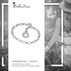 SilberDream Armband mit Plakette 925 Silber Charm Bettelarmband 20cm FC0703