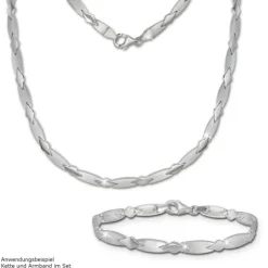SilberDream Armband Muster 925er Silber 18,5cm Silberarmband SDA437J