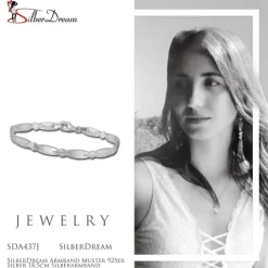SilberDream Armband Muster 925er Silber 18,5cm Silberarmband SDA437J