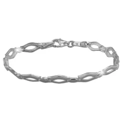 SilberDream Armband Outline matt/glänzend 925 Sterling Silber 19,3cm SDA456J