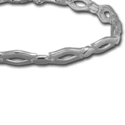 SilberDream Armband Outline matt/glänzend 925 Sterling Silber 19,3cm SDA456J