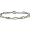 SilberDream Armband Oval 925 Silber vergoldet Zirkonia Damen 18,5cm SDA4800T