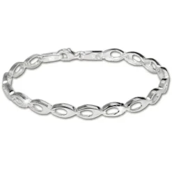 SilberDream Armband oval offen 925 Silber 19cm Silberarmband SDA401