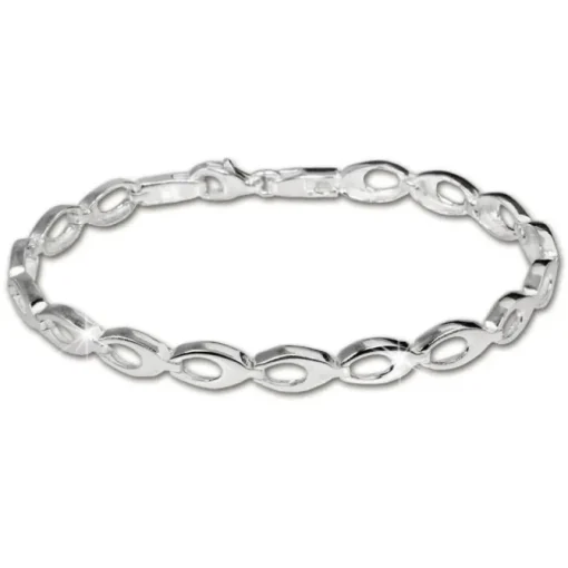 SilberDream Armband oval offen 925 Silber 19cm Silberarmband SDA401
