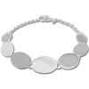 SilberDream Armband Oval matt/glänzend 925 Sterling Silber 19,5cm SDA434