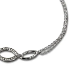 SilberDream Armband Oval Zirkonia weiß 925er Sterling Silber 19cm SDA425W