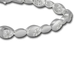 SilberDream Armband Oval Zirkonia weiß 925er Silber 18,8cm Damen SDA444W