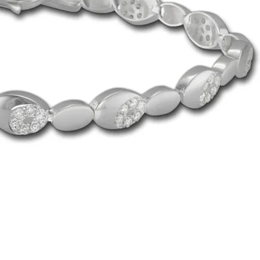 SilberDream Armband Oval Zirkonia weiß 925er Silber 18,8cm Damen SDA444W