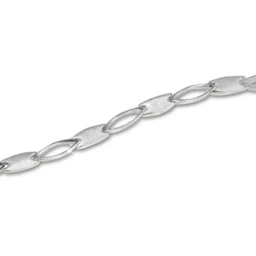 SilberDream Armband oval matt 925 Silber 18,5cm Silberarmband SDA403