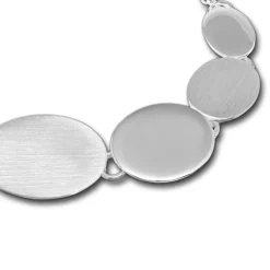 SilberDream Armband Oval matt/glänzend 925 Sterling Silber 19,5cm SDA434