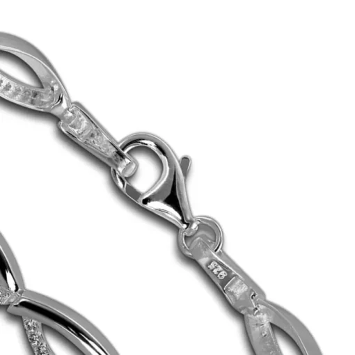 SilberDream Armband Oval Zirkonia weiß 925er Silber 18,5cm Damen SDA460W