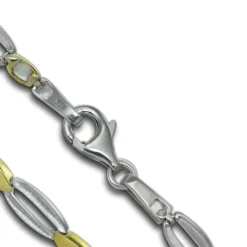 SilberDream Armband Oval 925 Silber vergoldet Zirkonia Damen 18,5cm SDA4800T
