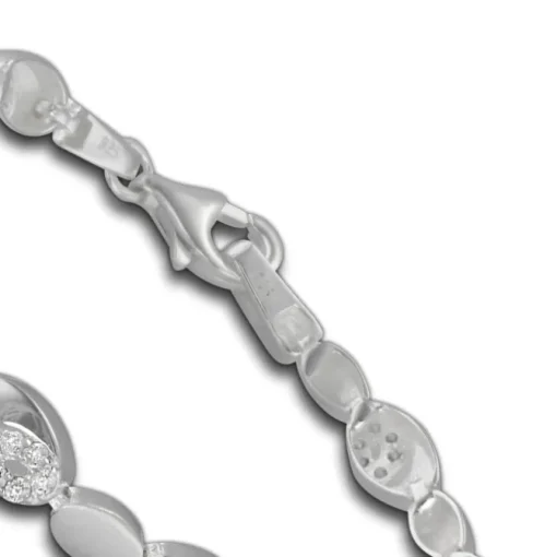 SilberDream Armband Oval Zirkonia weiß 925er Silber 18,8cm Damen SDA444W