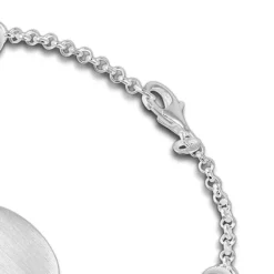 SilberDream Armband Oval matt/glänzend 925 Sterling Silber 19,5cm SDA434