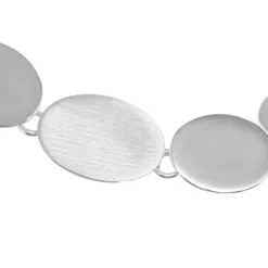 SilberDream Armband Oval matt/glänzend 925 Sterling Silber 19,5cm SDA434