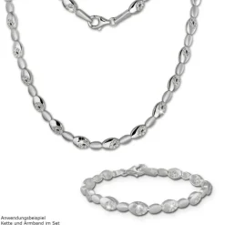 SilberDream Armband Oval Zirkonia weiß 925er Silber 18,8cm Damen SDA444W