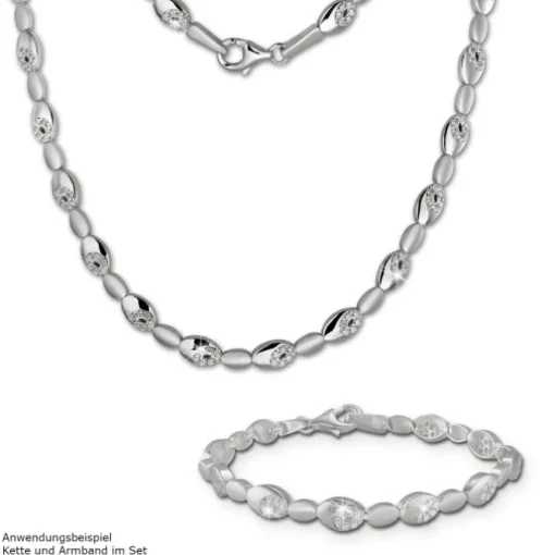 SilberDream Armband Oval Zirkonia weiß 925er Silber 18,8cm Damen SDA444W