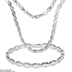 SilberDream Armband oval offen 925 Silber 19cm Silberarmband SDA401