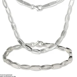 SilberDream Armband oval matt 925 Silber 18,5cm Silberarmband SDA403