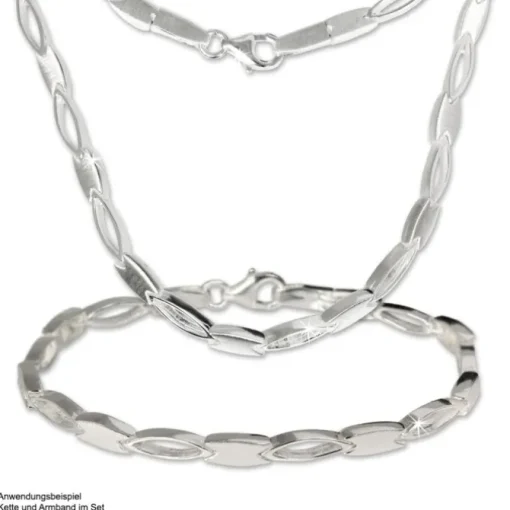 SilberDream Armband oval matt 925 Silber 18,5cm Silberarmband SDA403
