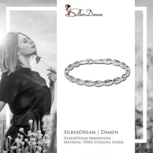 SilberDream Armband oval offen 925 Silber 19cm Silberarmband SDA401